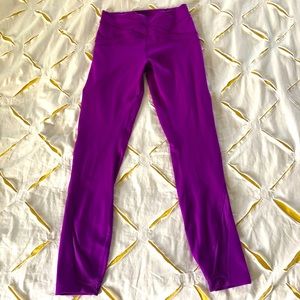Lululemon High rise bright purple tights